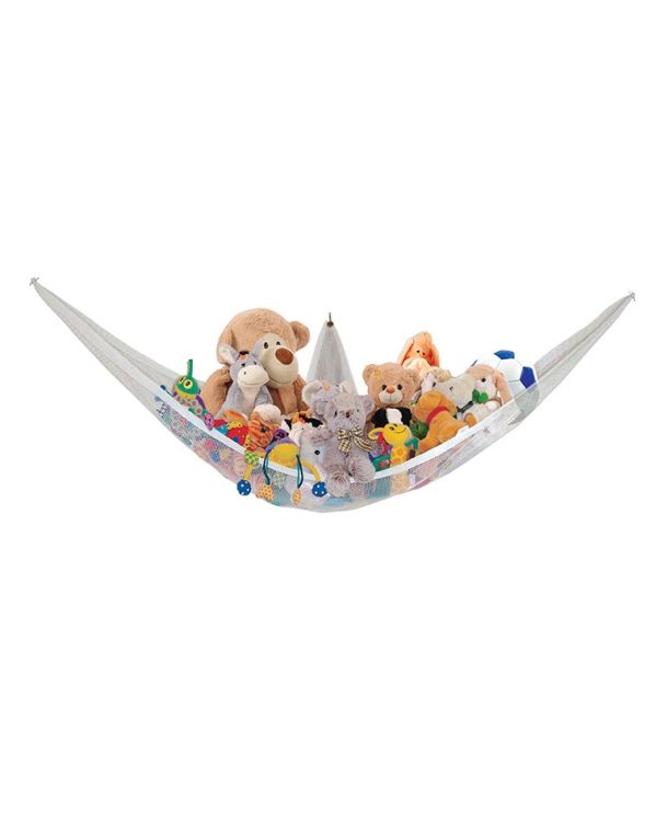 PP OPOUNT Large Stuffed Animal Hammock Stuffed Animal Net Toy Hammock Organizer for Stuffed Animals 53 inch Toy Net Corner Hammock with 3 m Led String Light and Hooks Toy Display and Storage 